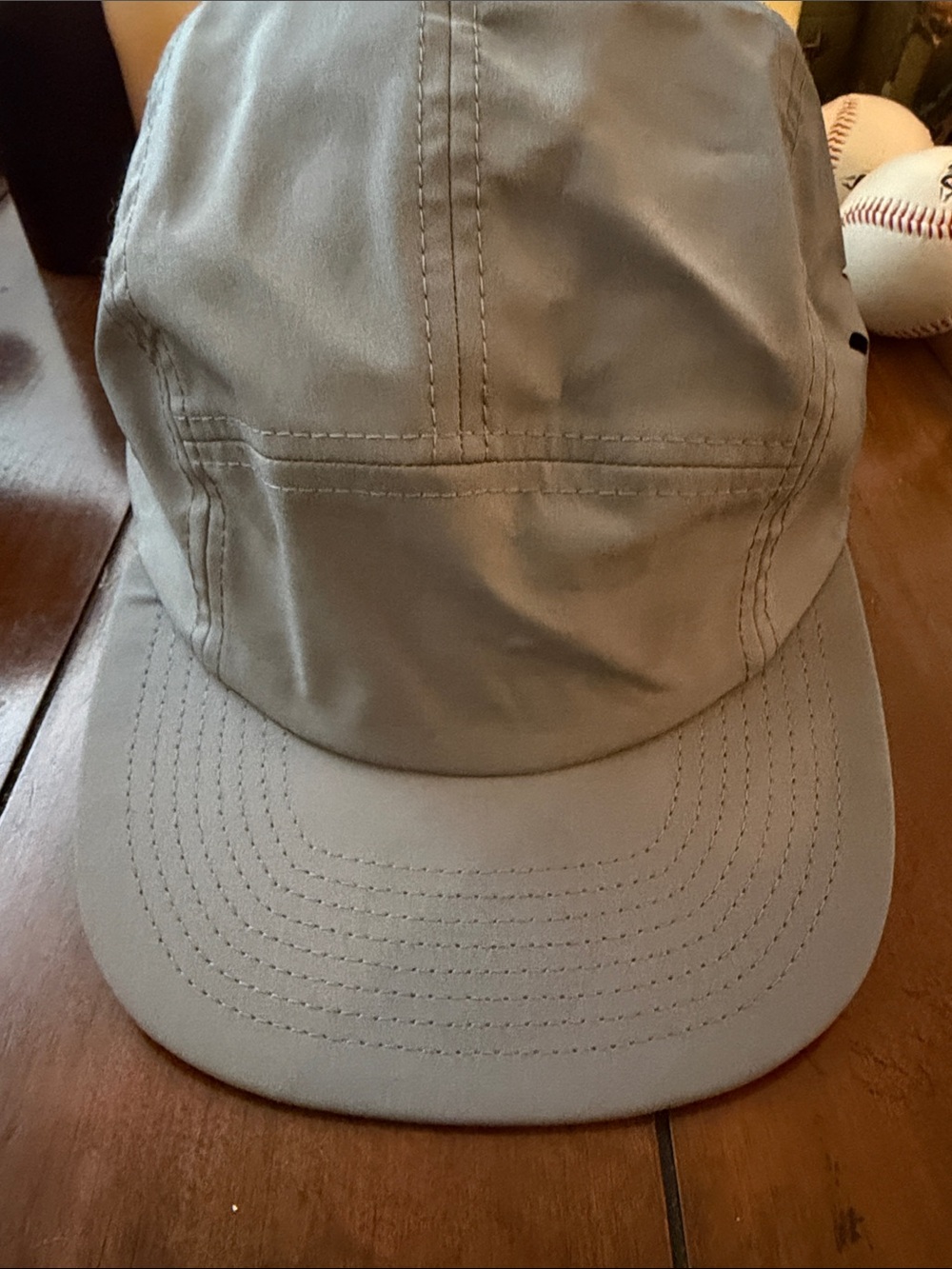Light Gray Men's Performance Five-Panel Cap